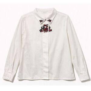 Vintage Witt Embroidered Floral Button Shirt  14White Cottagecore Grandma Core